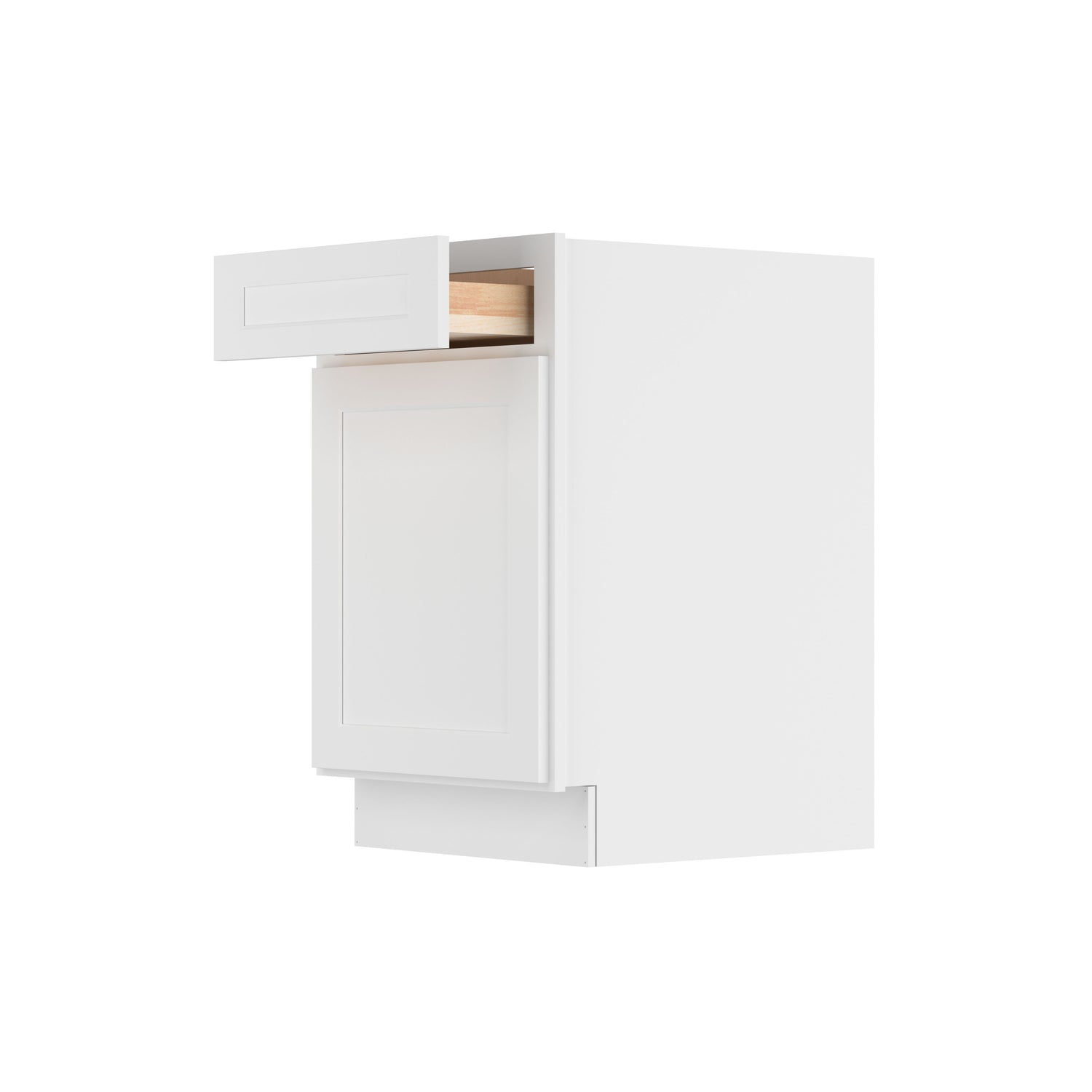 B21 Shaker White Single Door Base Cabinet