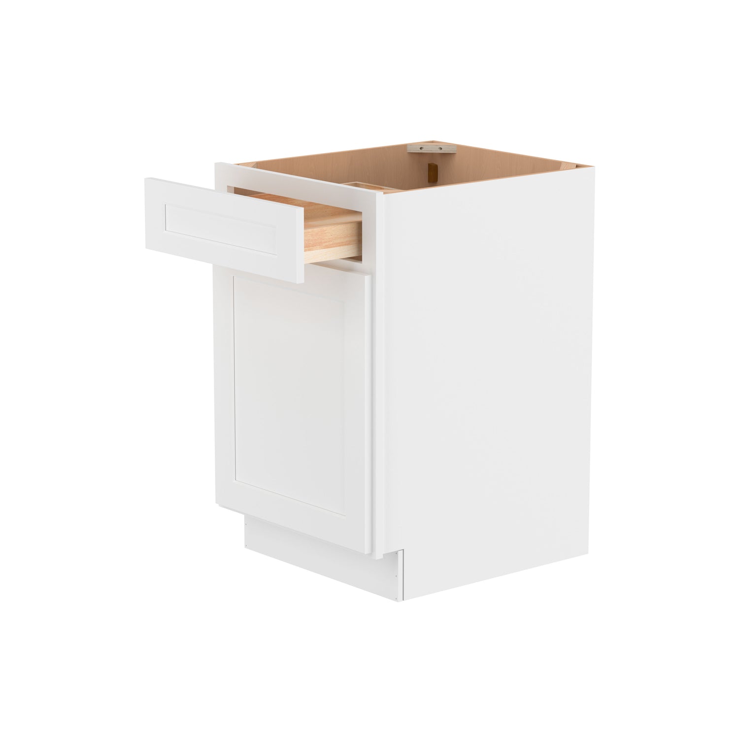 B21 Shaker White Single Door Base Cabinet