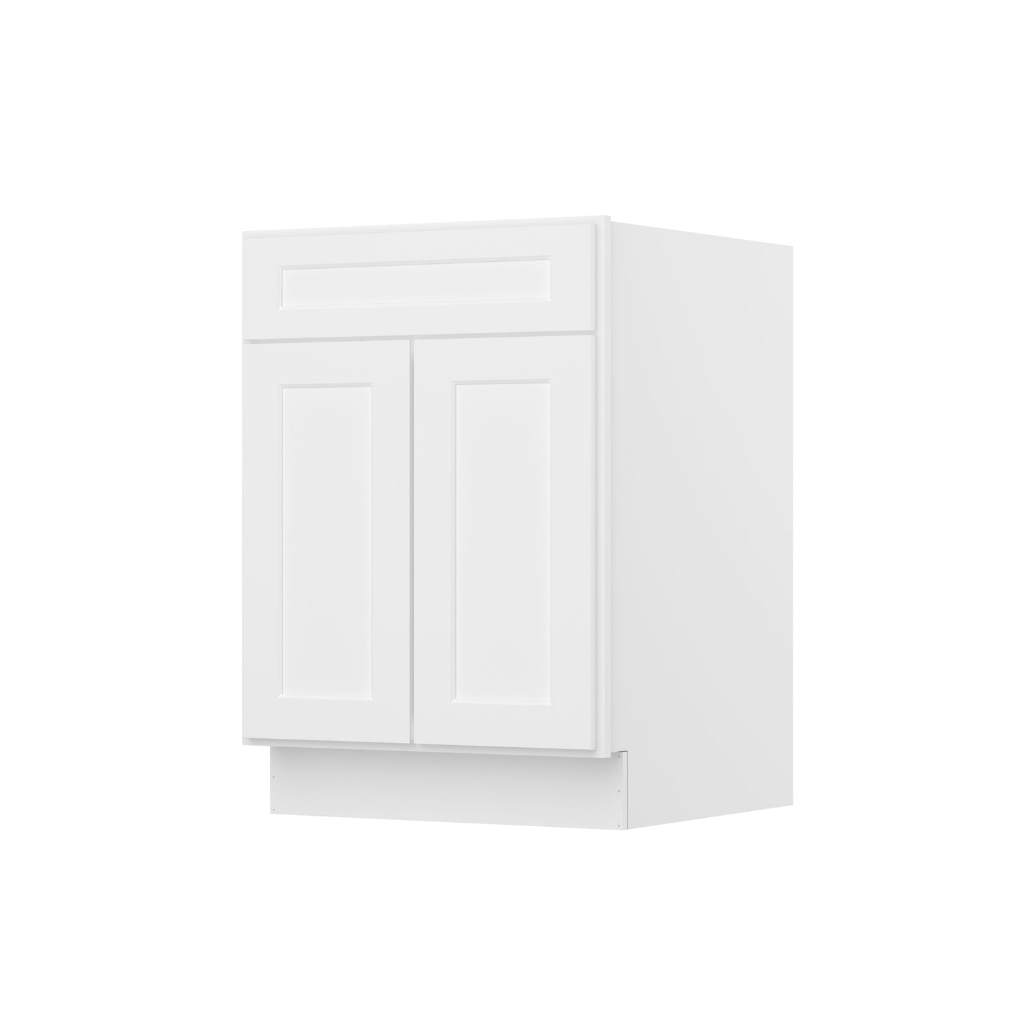 B24 Shaker White Double Door Base Cabinet