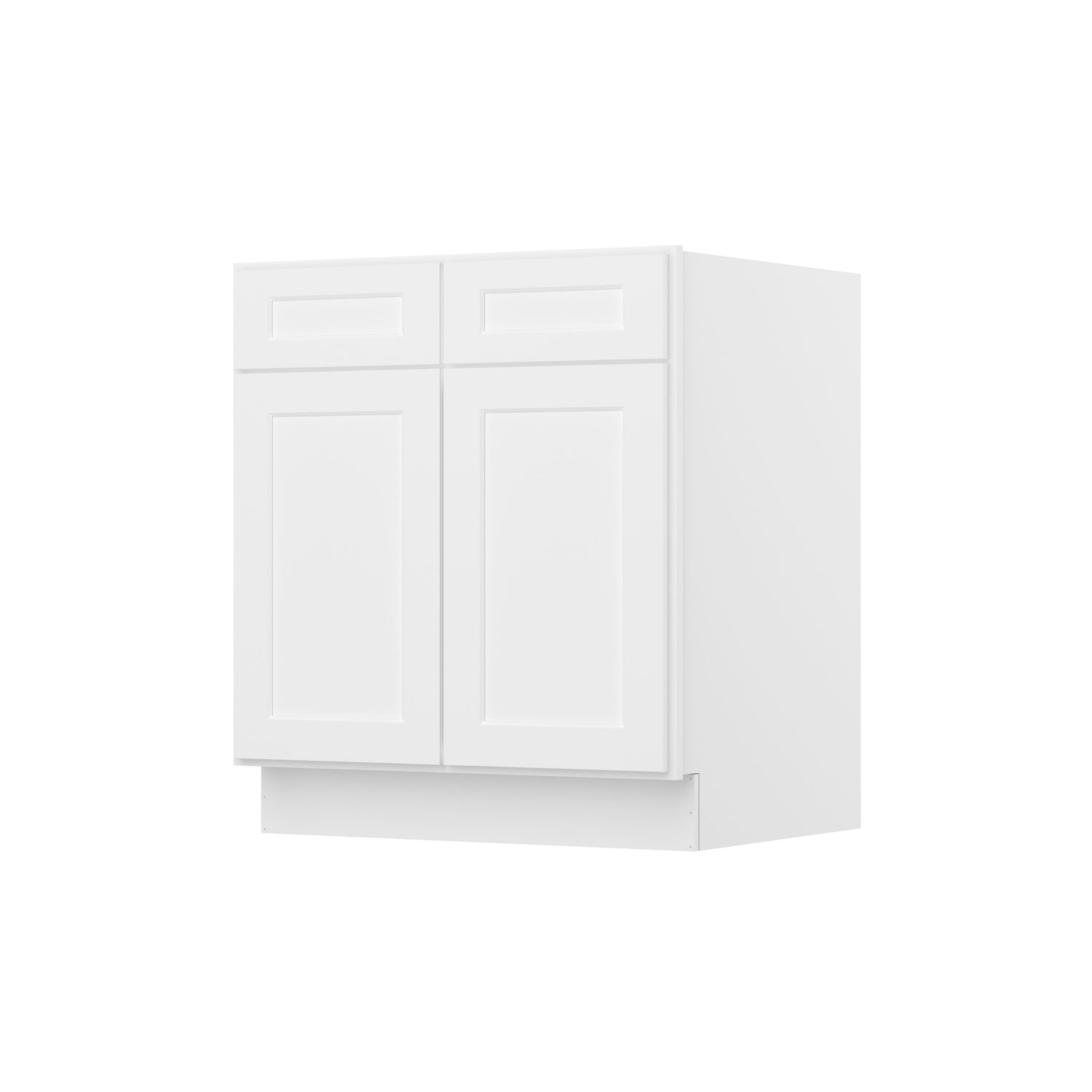 B30 Shaker White Double Door Base Cabinet