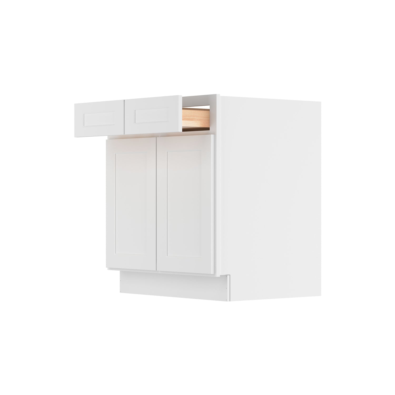 B30 Shaker White Double Door Base Cabinet