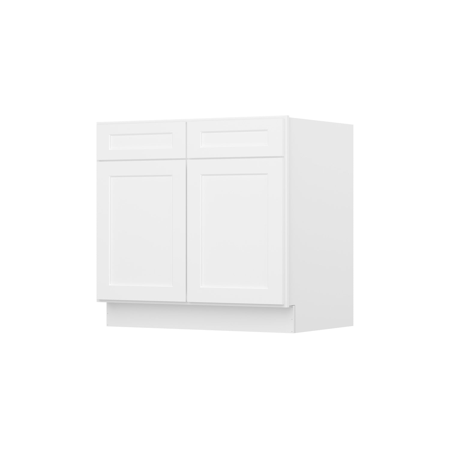 B36 Shaker White Double Door Base Cabinet