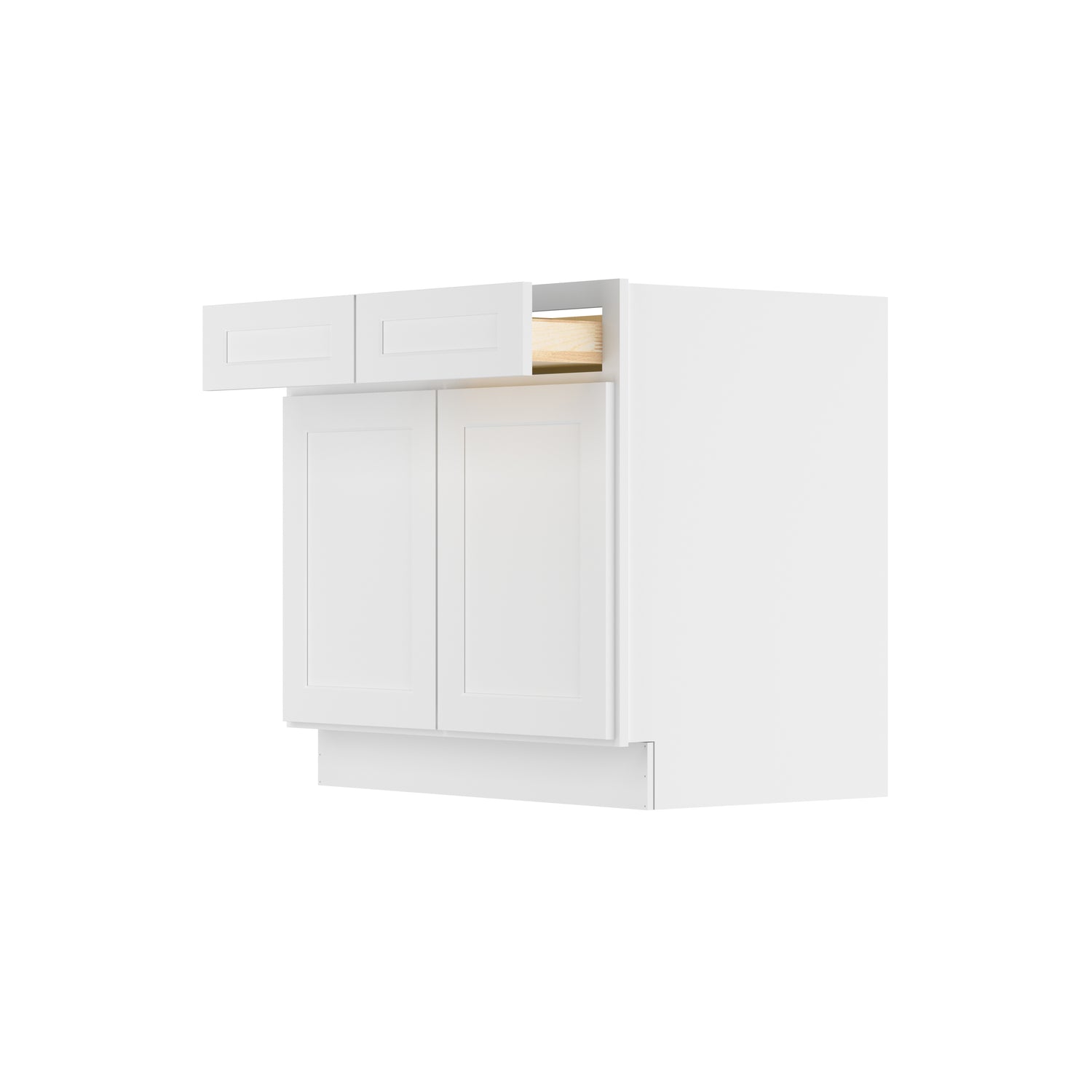 B36 Shaker White Double Door Base Cabinet