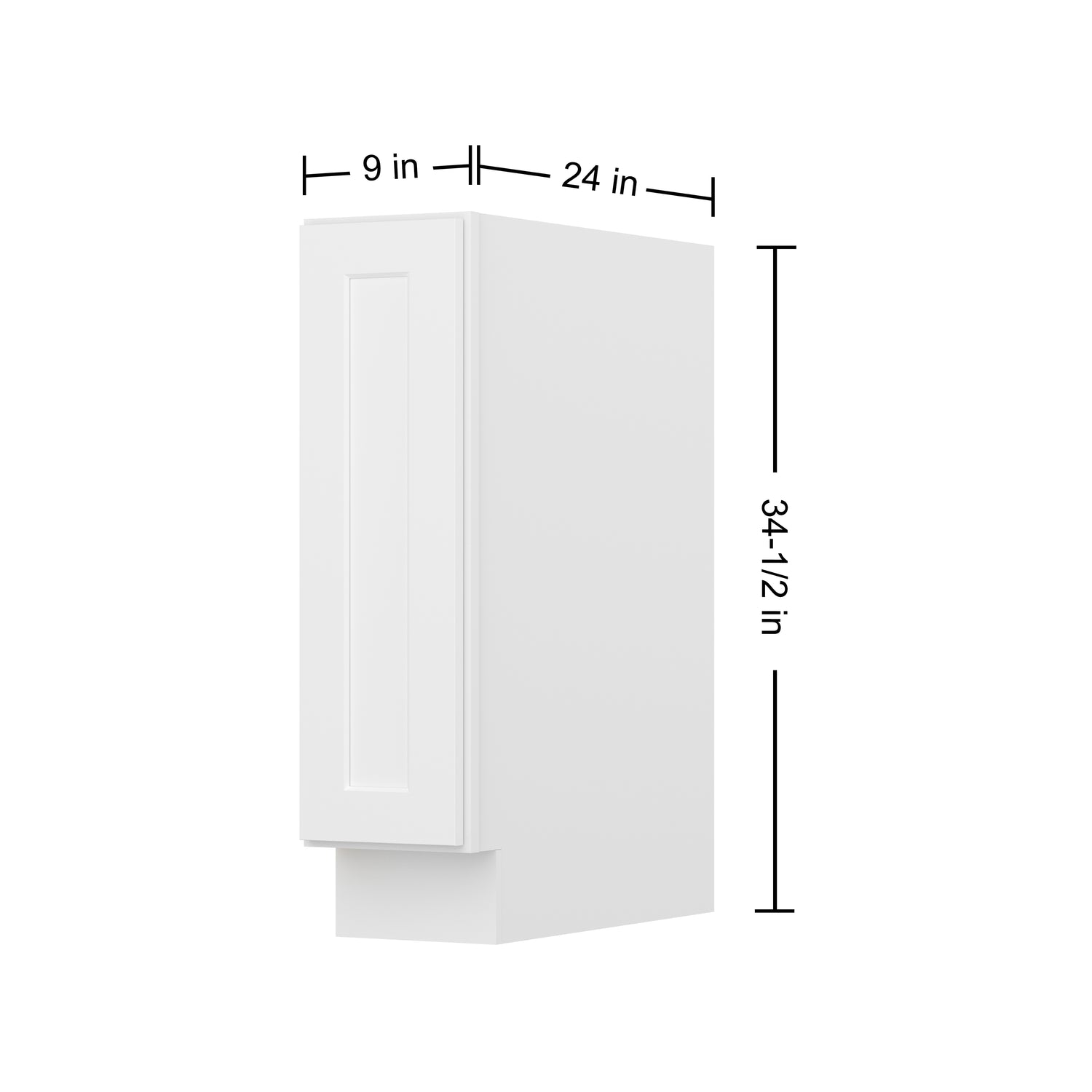 BT9 Shaker White Base Tray Cabinet