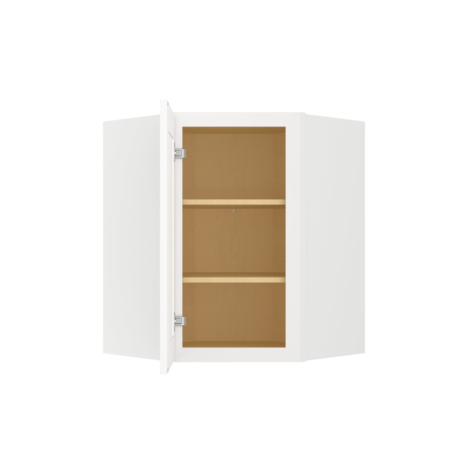 DCW2430 Shaker White Wall Diagonal Corner Cabinet