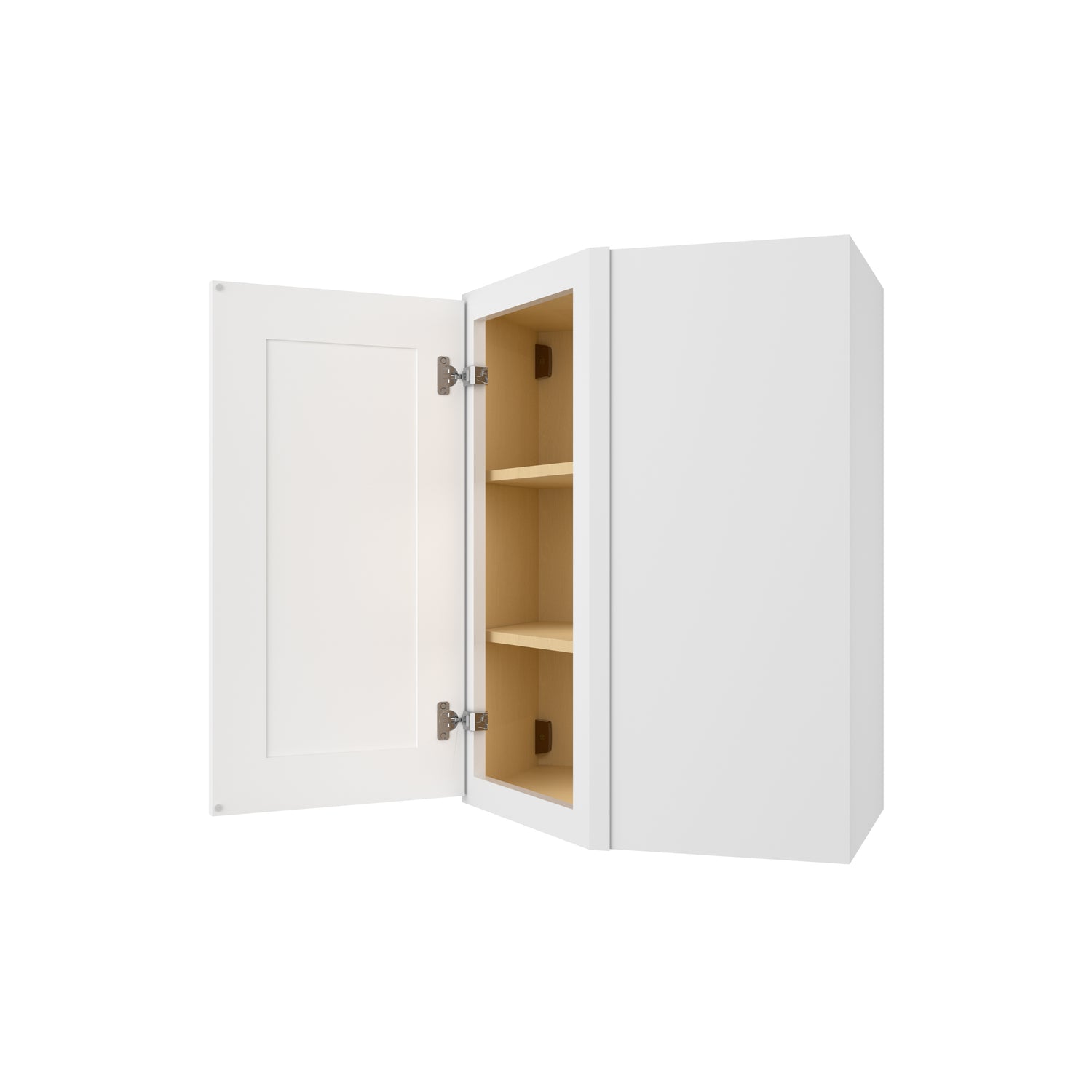 DCW2430 Shaker White Wall Diagonal Corner Cabinet