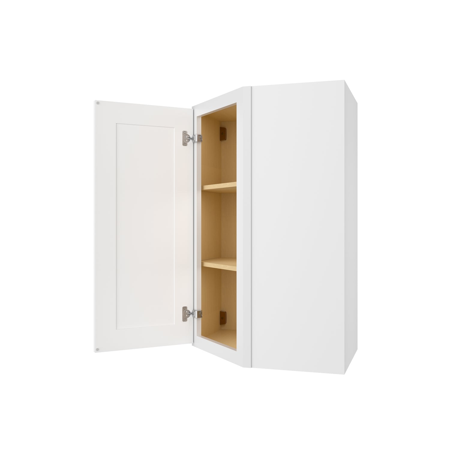 DCW2436 Shaker White Wall Diagonal Corner Cabinet