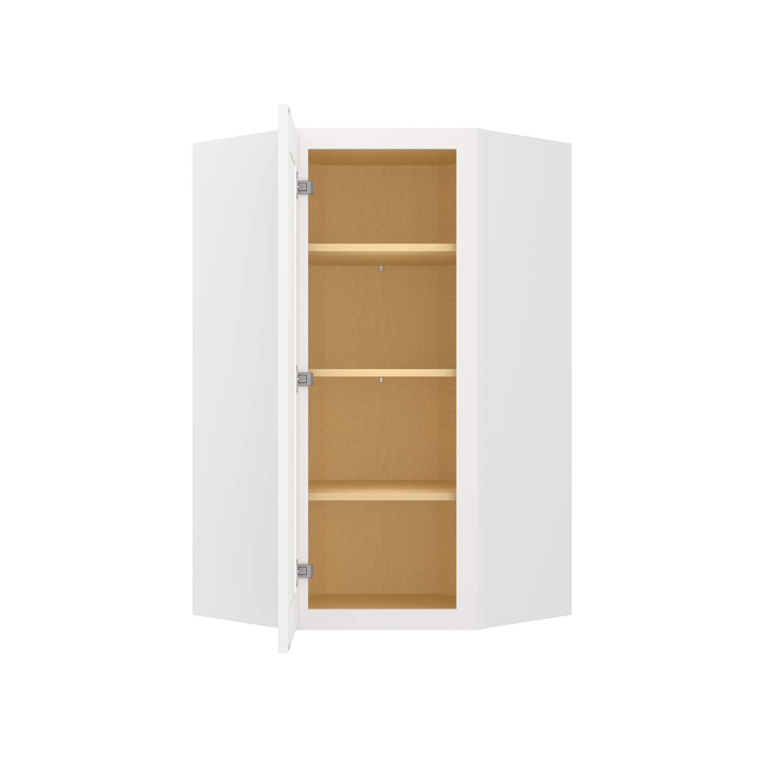 DCW2442 Shaker White Wall Diagonal Corner Cabinet