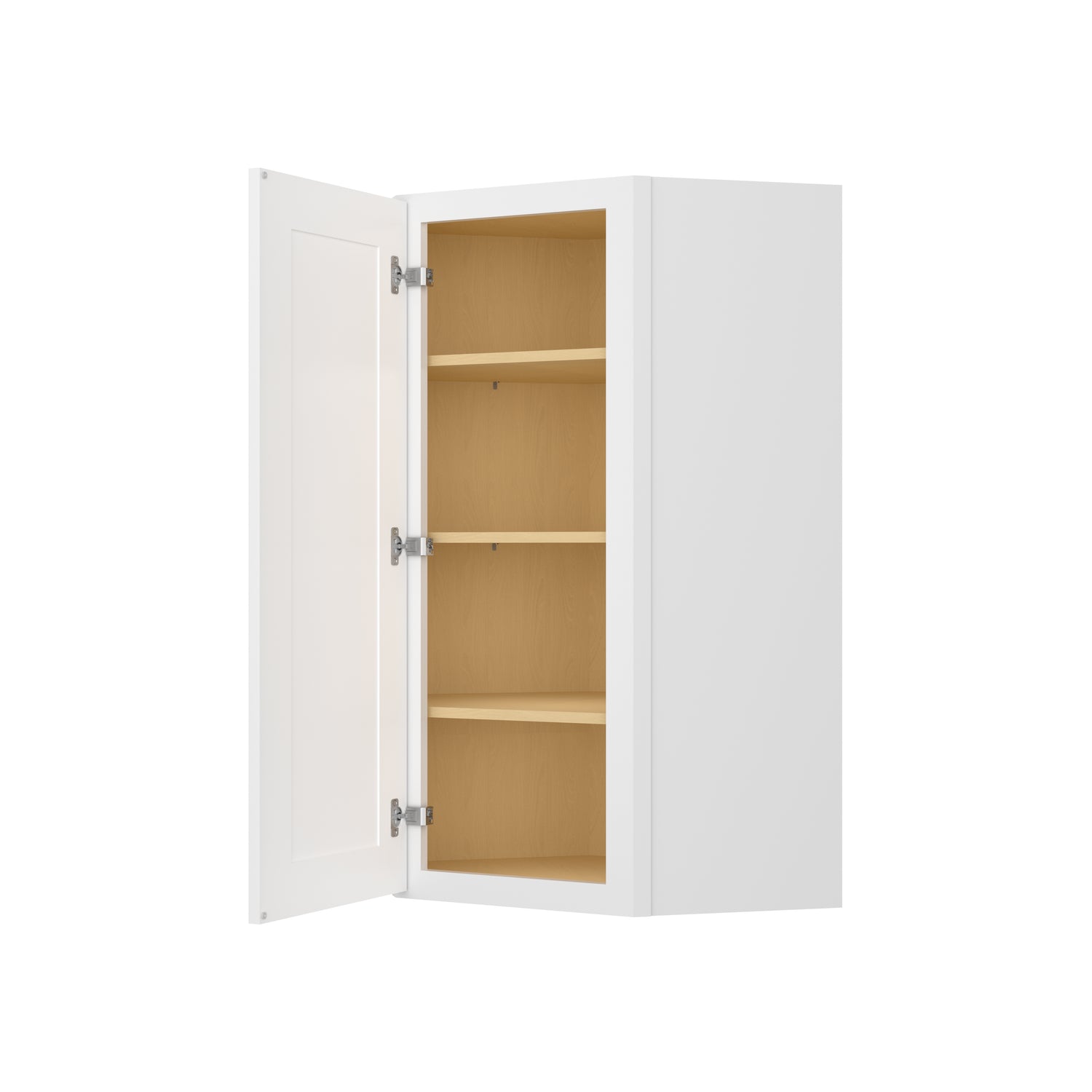 DCW2442 Shaker White Wall Diagonal Corner Cabinet