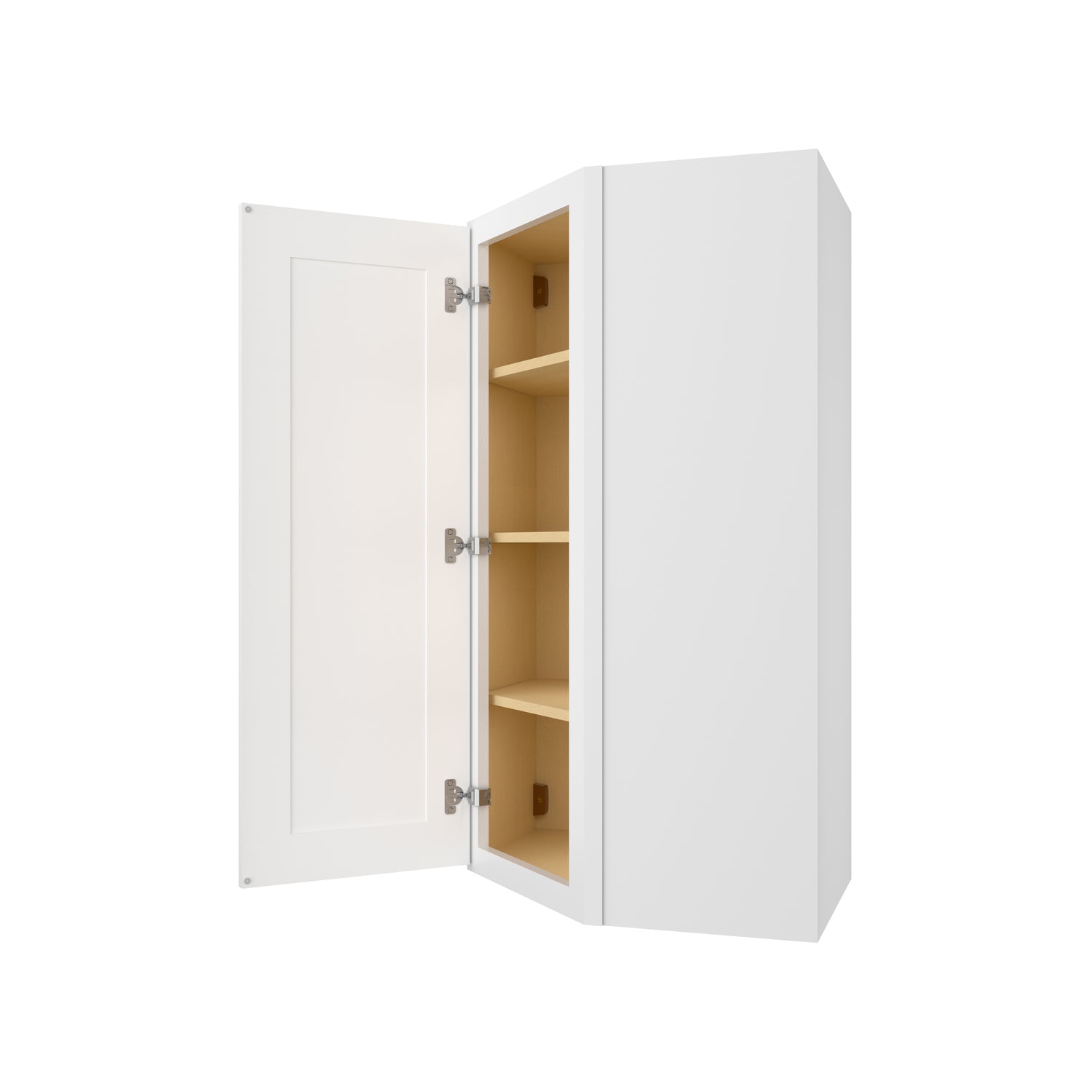 DCW2442 Shaker White Wall Diagonal Corner Cabinet