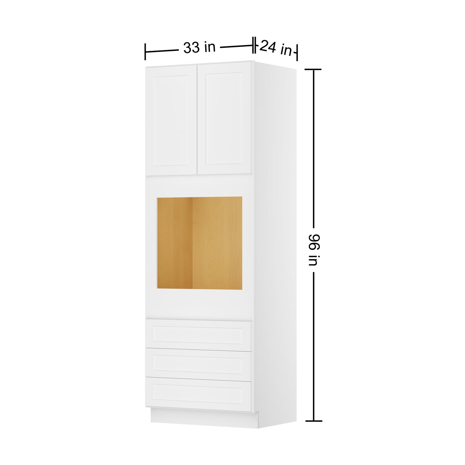 O339624 Shaker White Universal Oven Cabinet