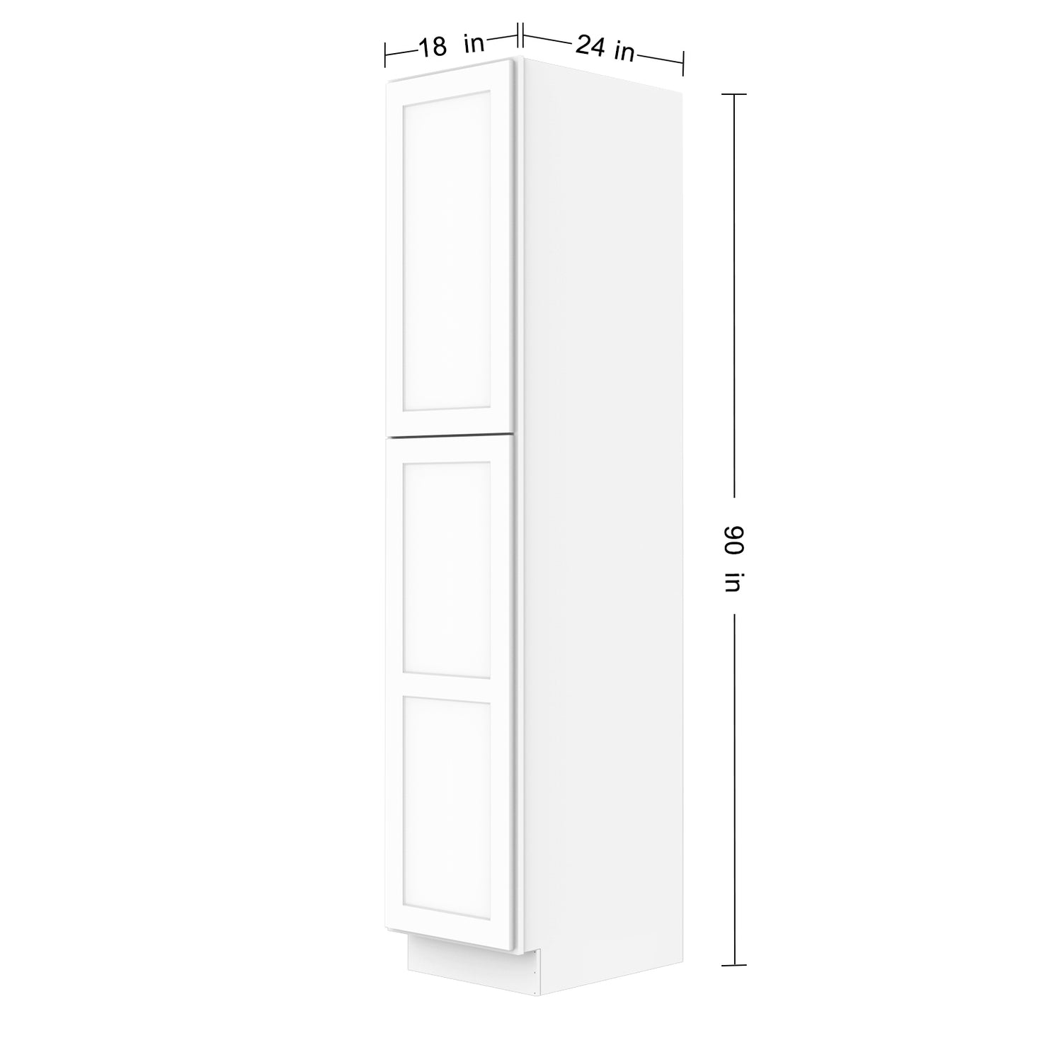 U189024 Shaker White Wall Pantry