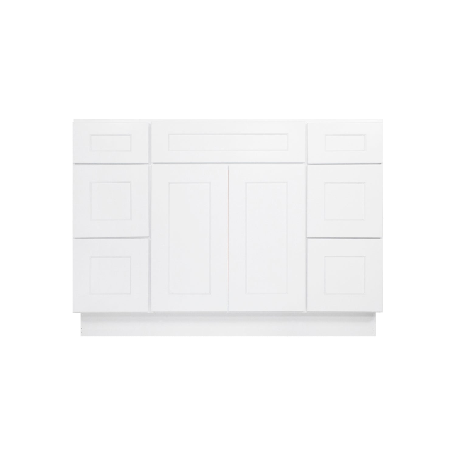 VDDB48 Shaker White Vanity Sink Drawer Base Cabinet