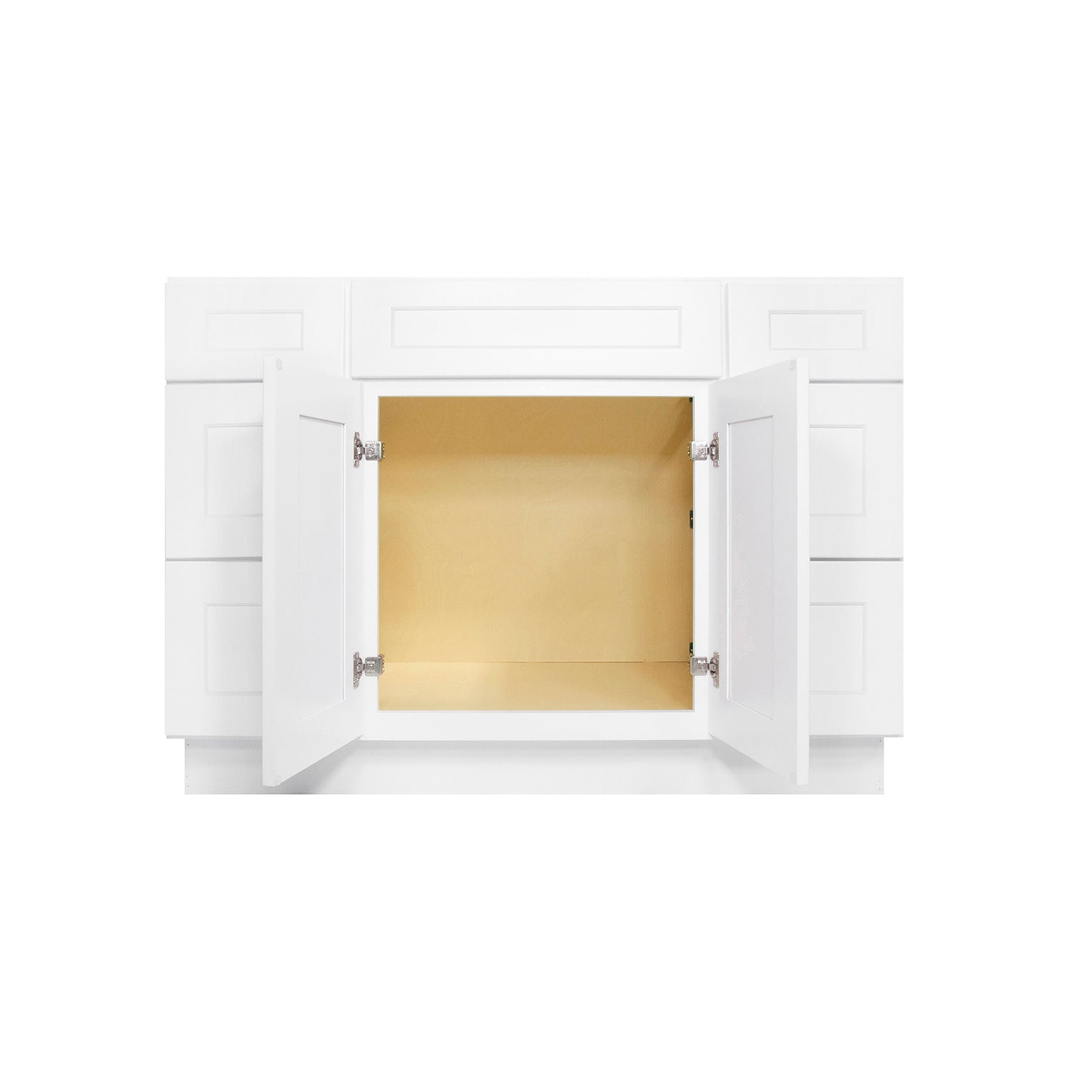 VDDB48 Shaker White Vanity Sink Drawer Base Cabinet