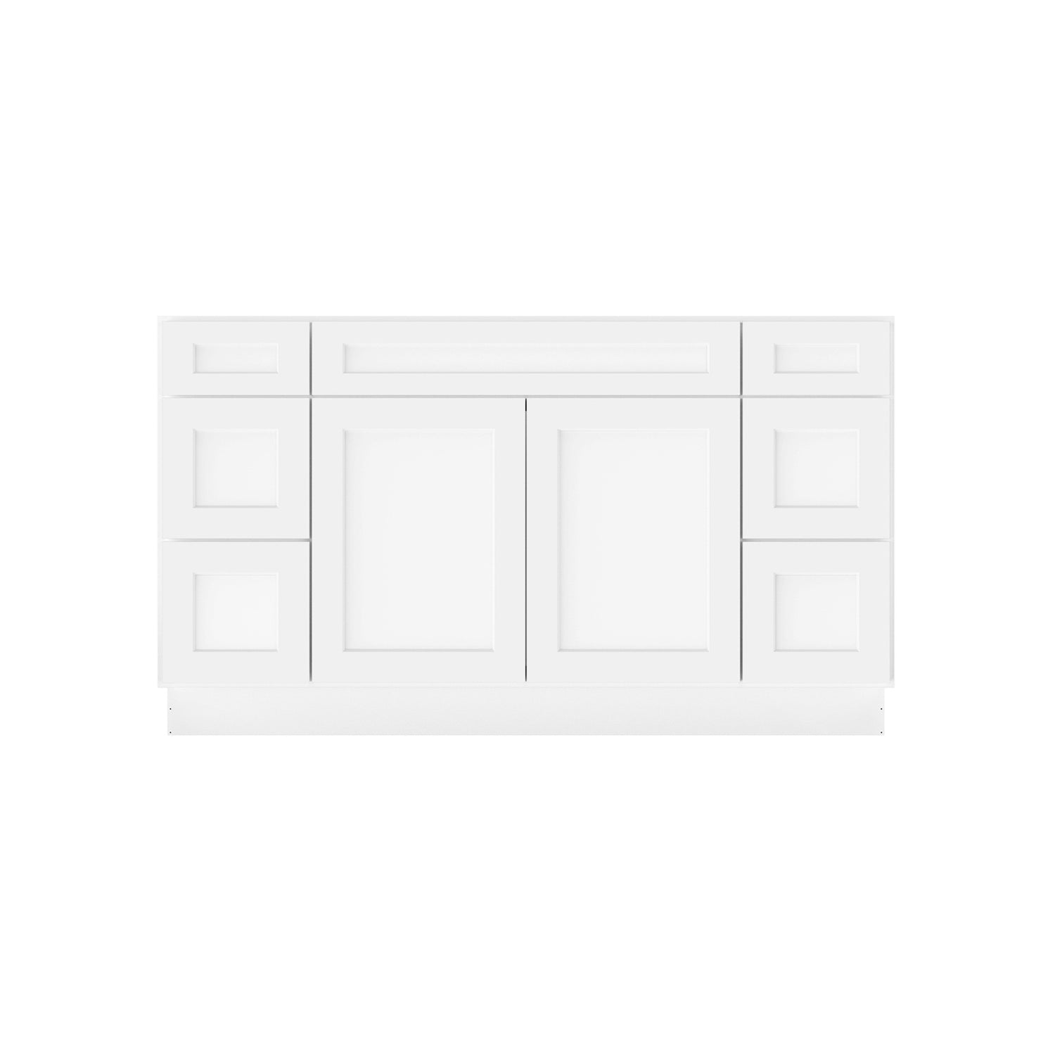 VDDB60 Shaker White Vanity Sink Drawer Base Cabinet