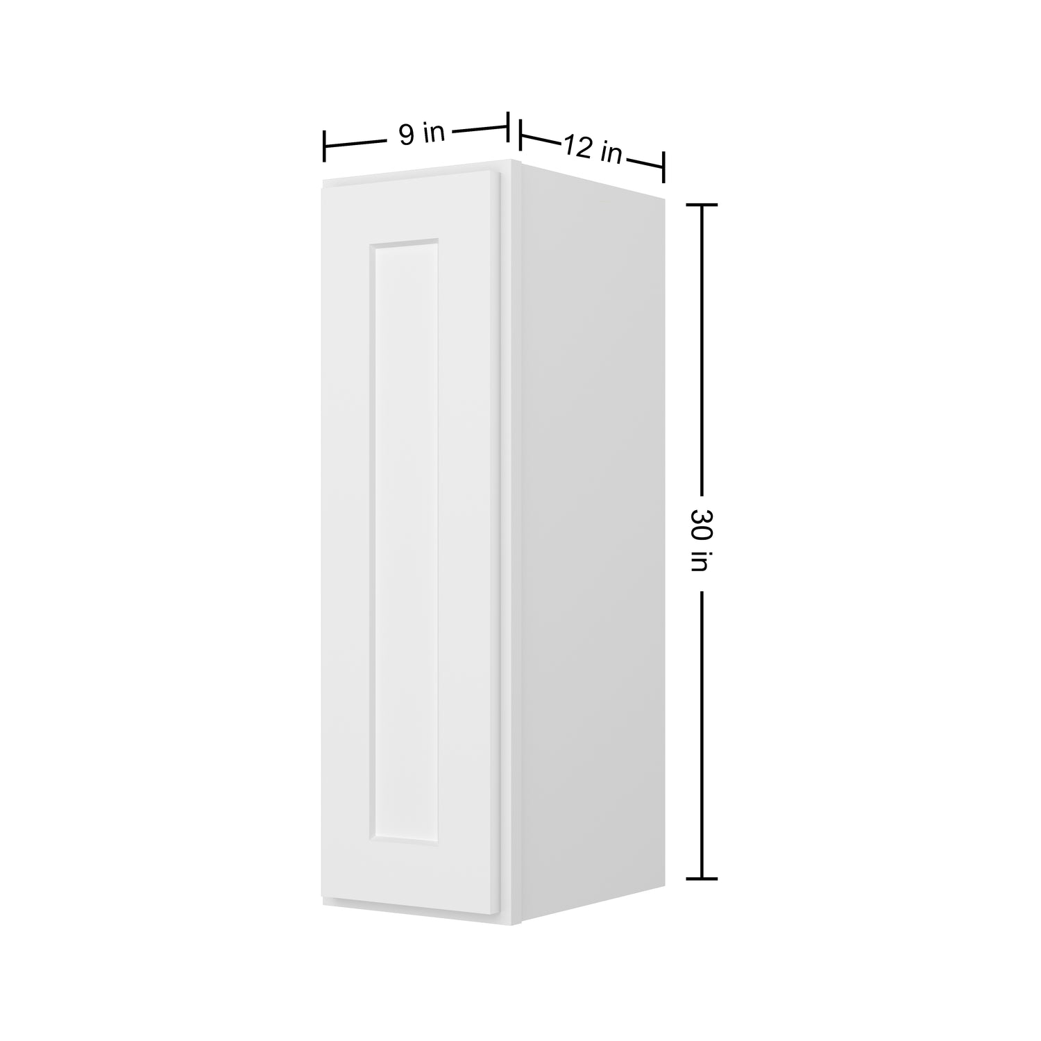 W0930 Shaker White Single Door Wall Cabinet