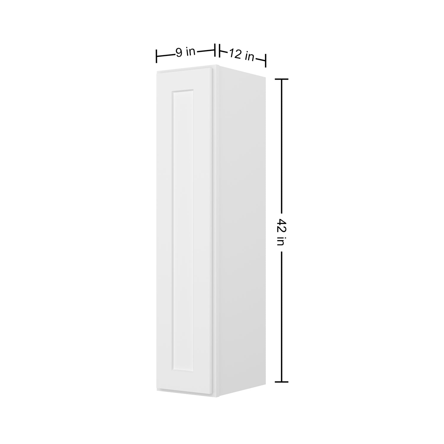 W0942 Shaker White Single Door Wall Cabinet