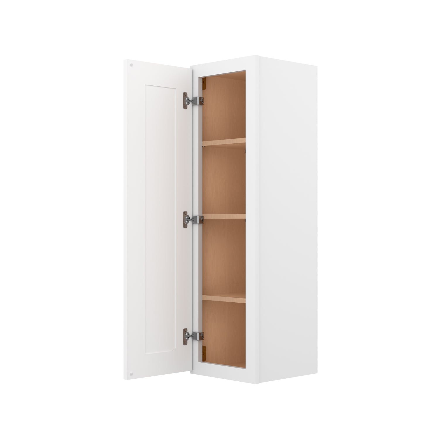 W1242 Shaker White Single Door Wall Cabinet