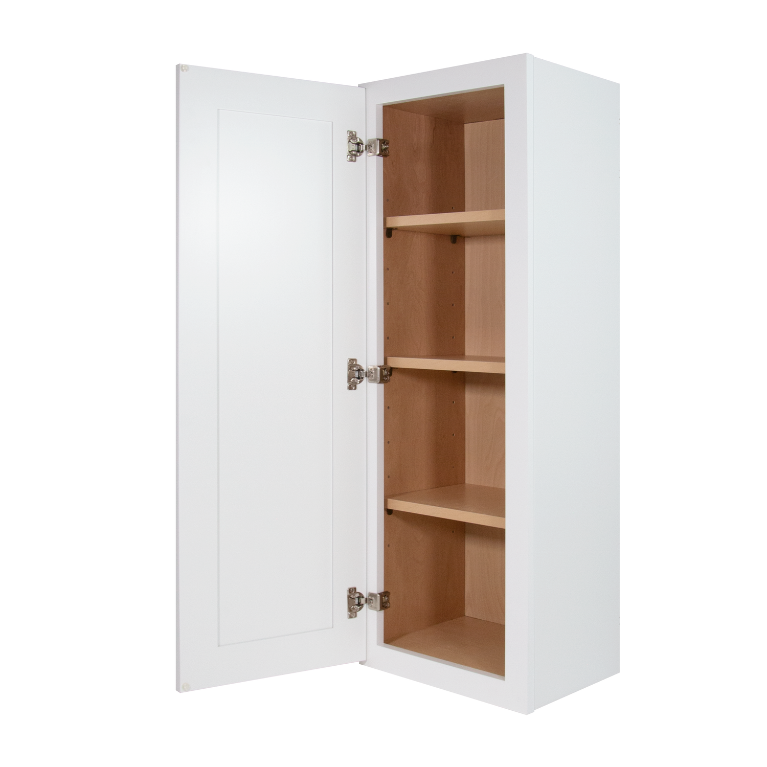 W1542 Shaker White Single Door Wall Cabinet