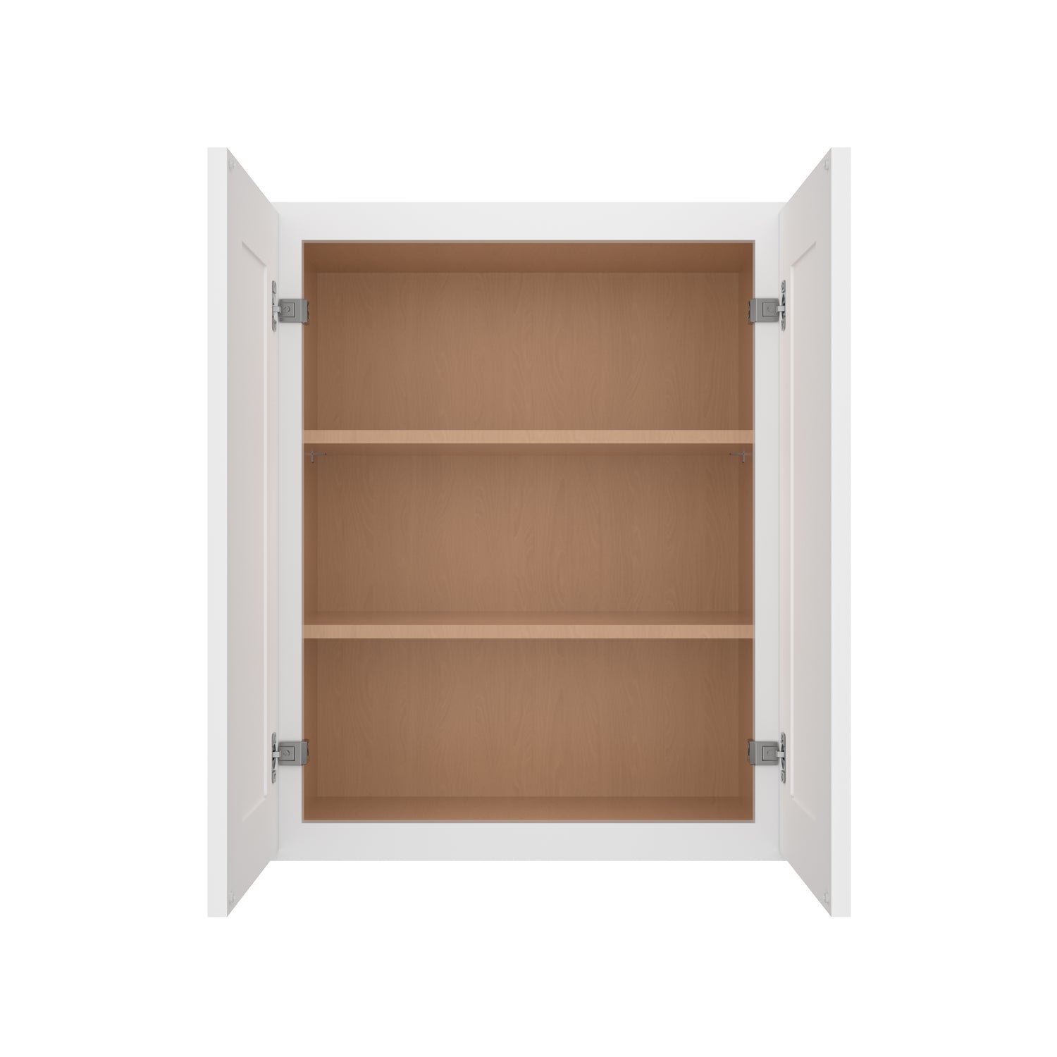 W2430 Shaker White Double Door Wall Cabinet