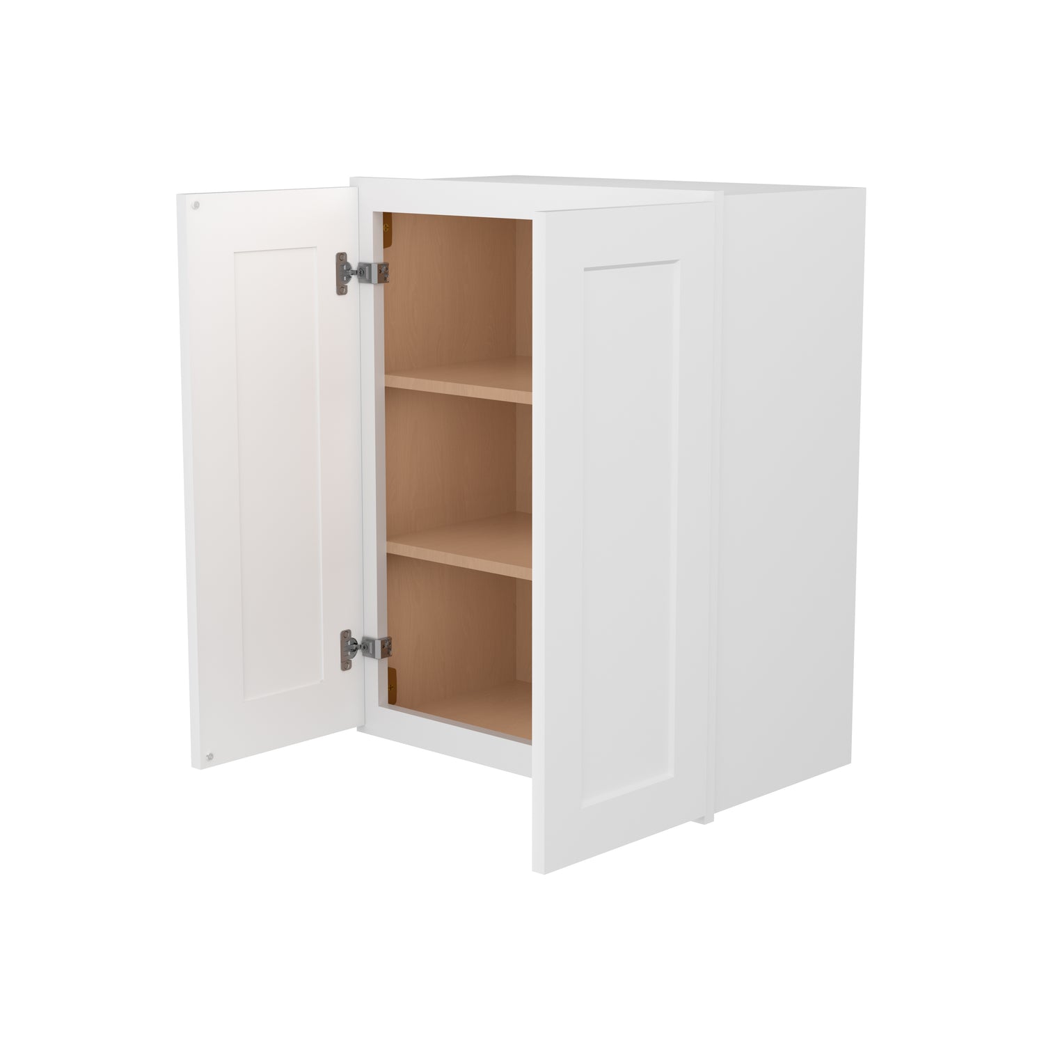 W2430 Shaker White Double Door Wall Cabinet