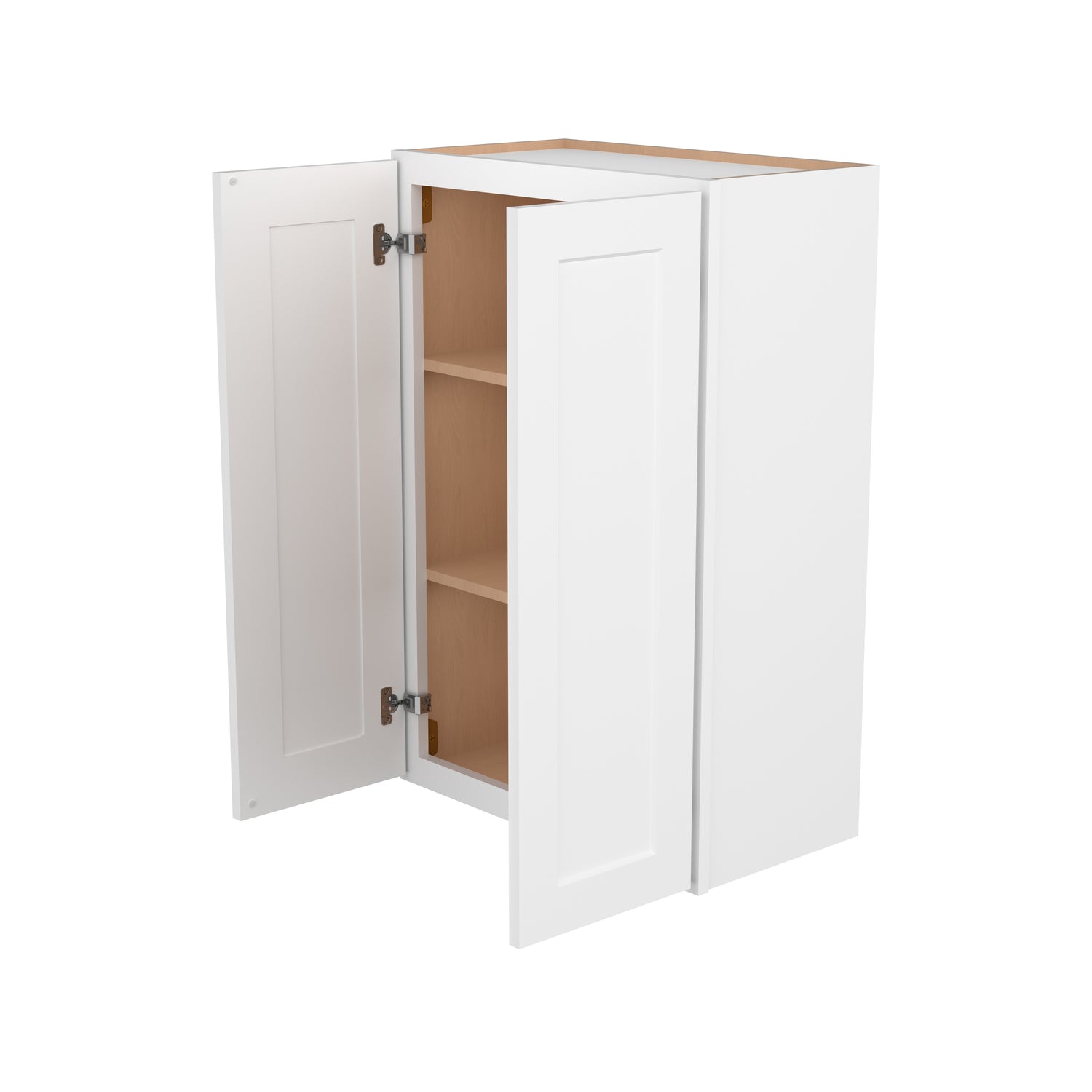 W2436 Shaker White Double Door Wall Cabinet