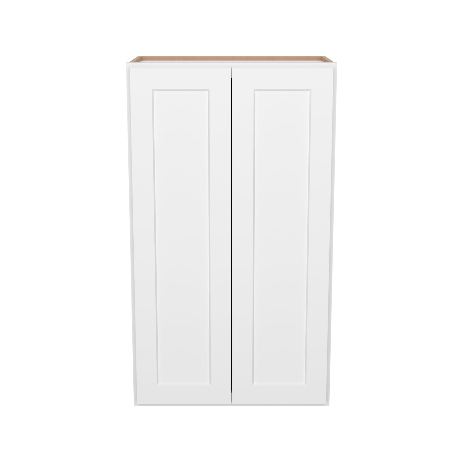 W2442 Shaker White Double Door Wall Cabinet