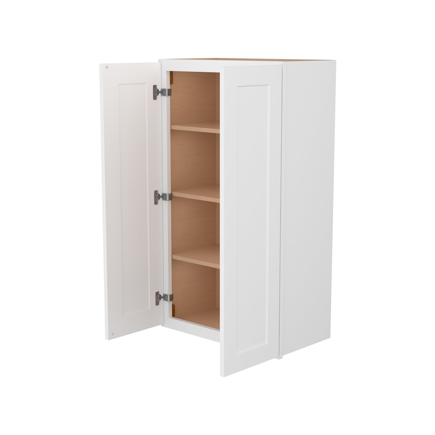 W2442 Shaker White Double Door Wall Cabinet