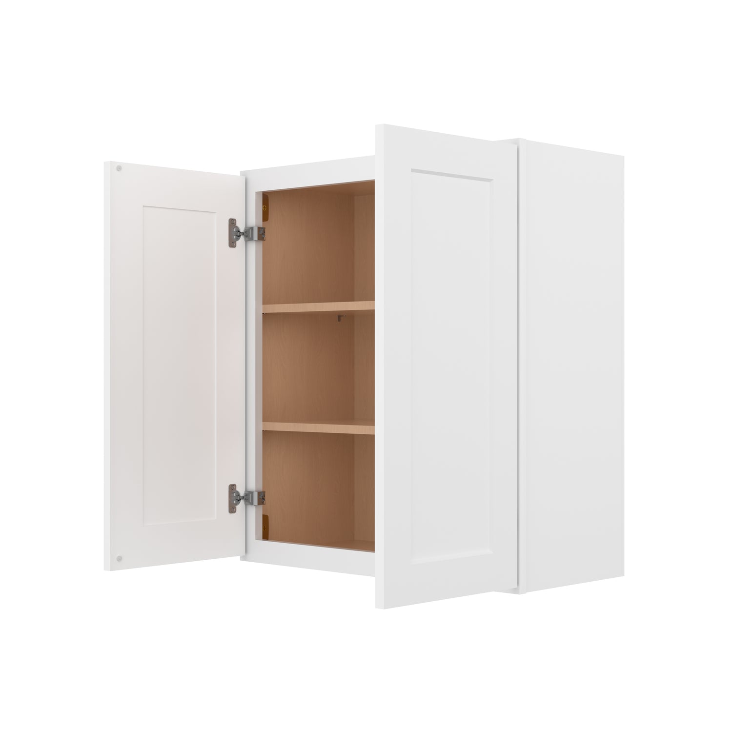 W2730 Shaker White Double Door Wall Cabinet