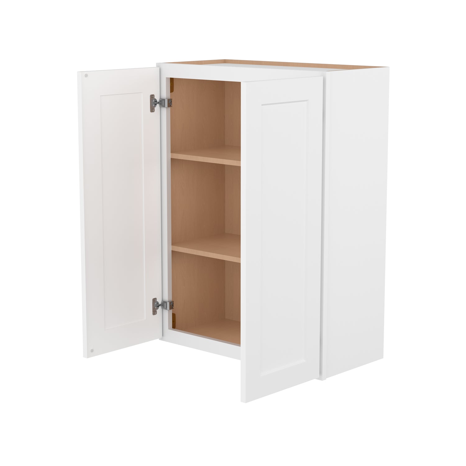 W2736 Shaker White Double Door Wall Cabinet