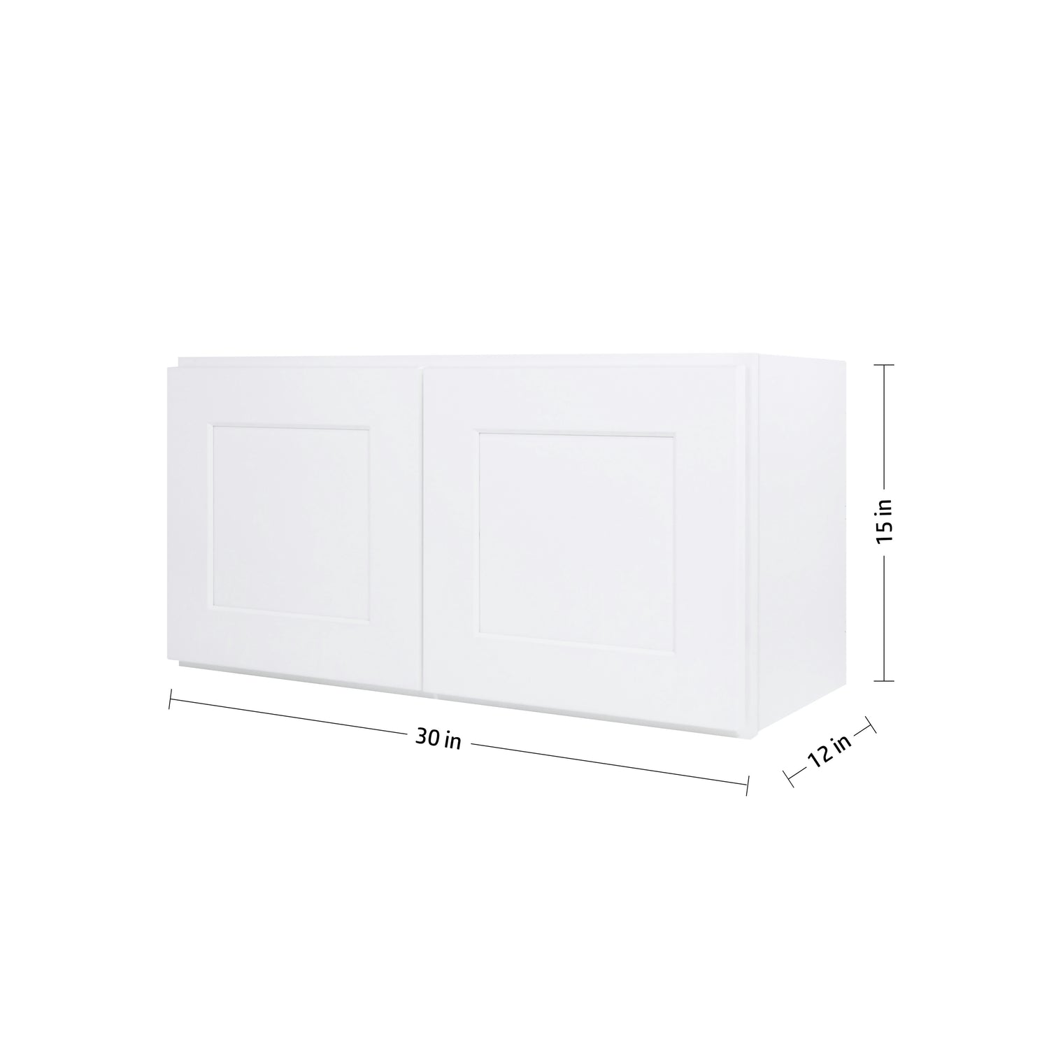 W3015 Shaker White Wall Bridge Cabinet