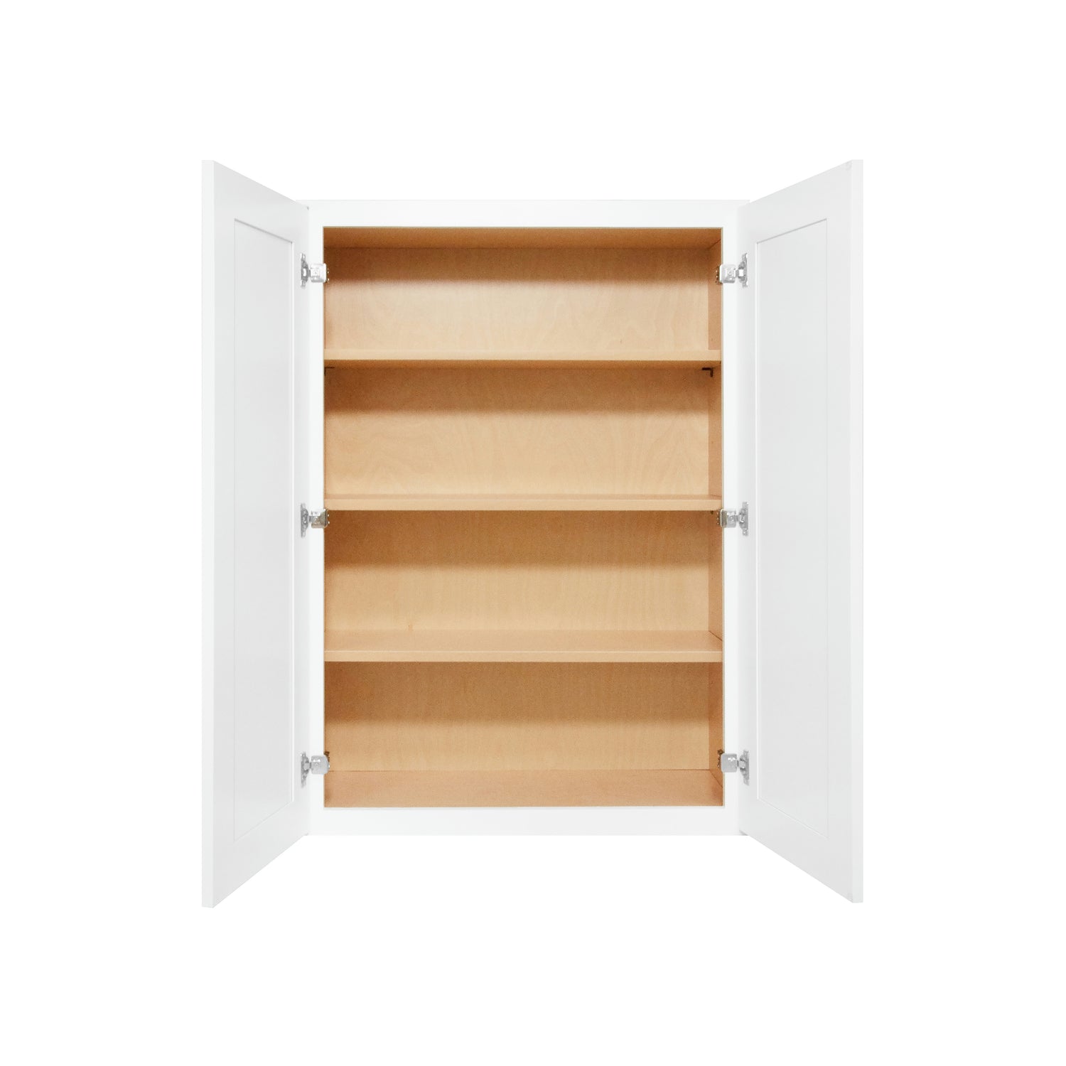 W3042 Shaker White Double Door Wall Cabinet