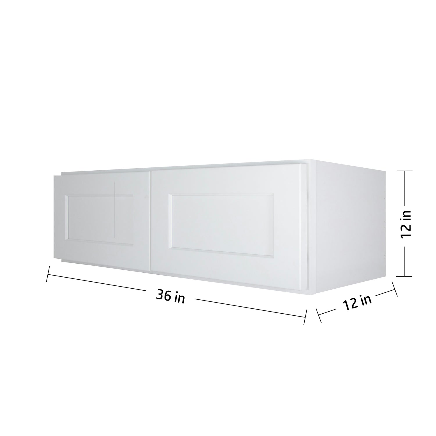 W3612 Shaker White Wall Bridge Cabinet