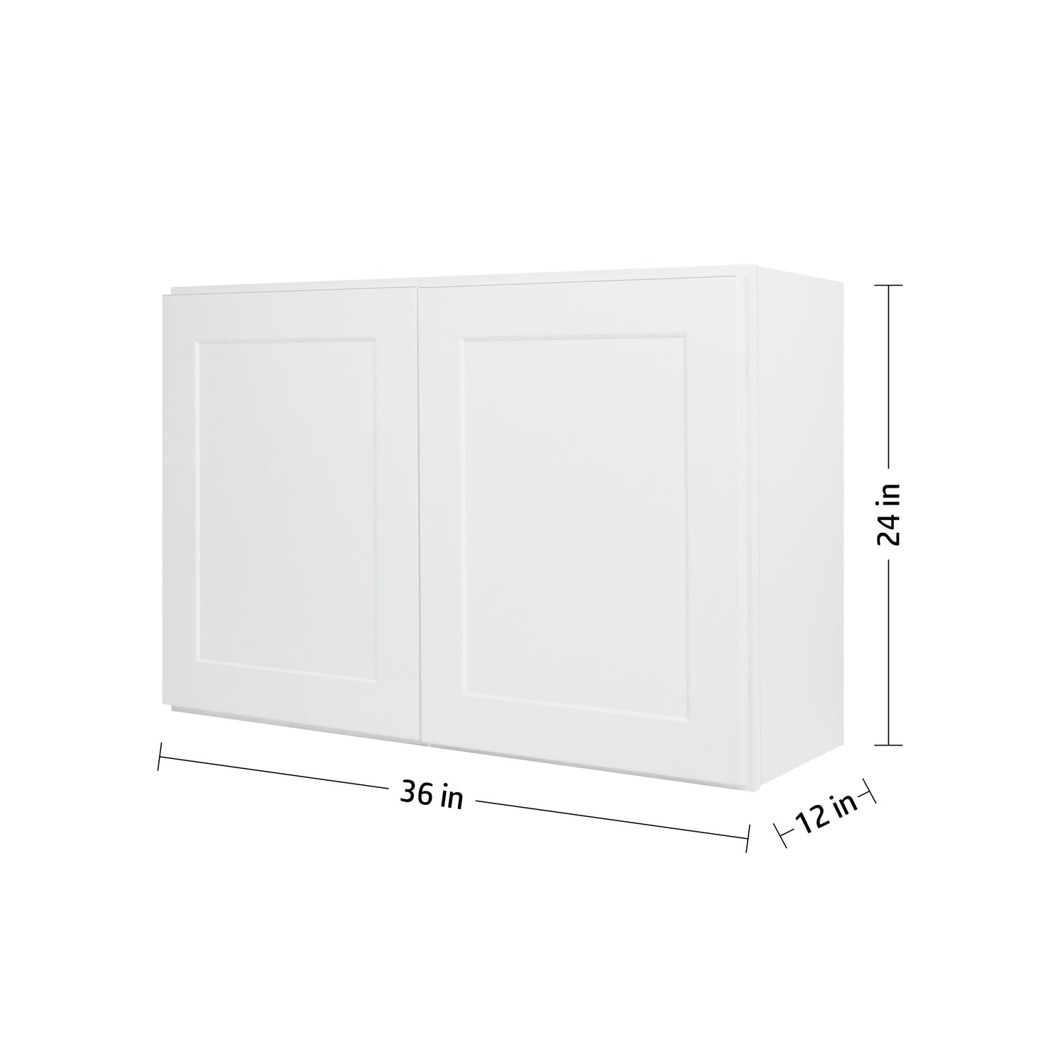 W3624 Shaker White Wall Bridge Cabinet