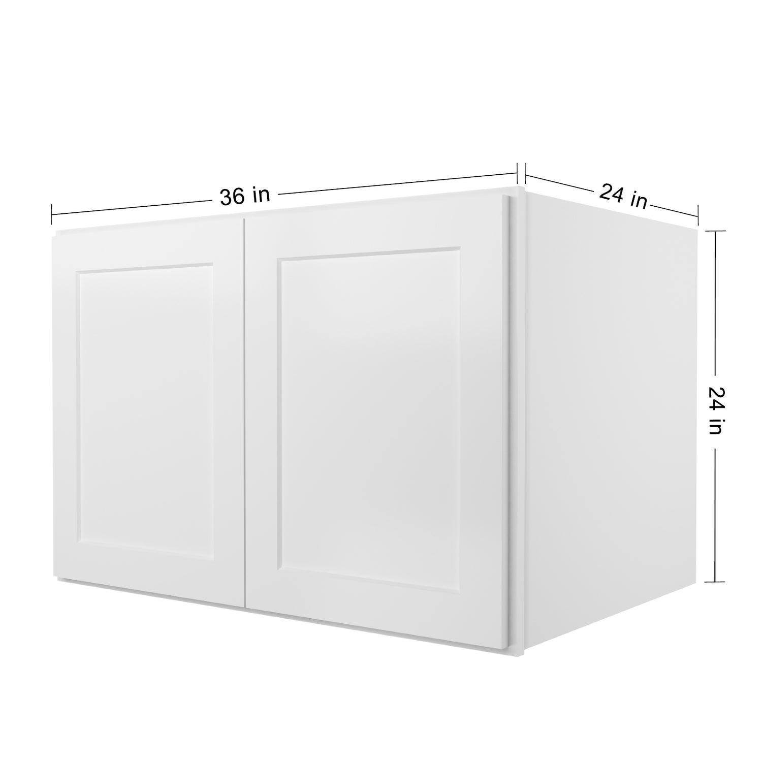 W362424 Shaker White Wall Refrigerator Cabinet