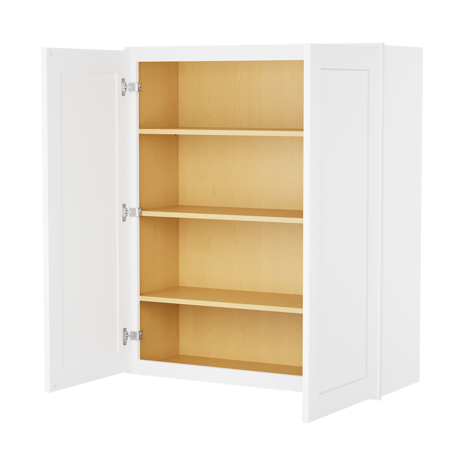 W3642 Shaker White Double Door Wall Cabinet