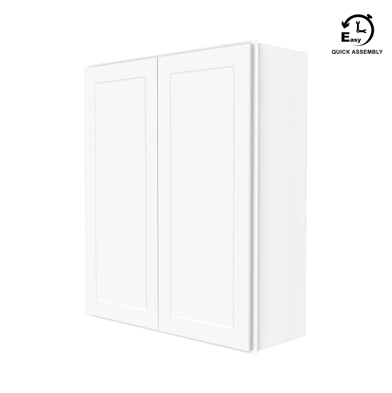 W3642 Shaker White Double Door Wall Cabinet