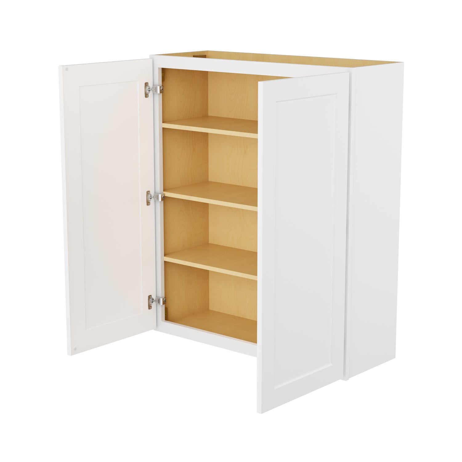 W3642 Shaker White Double Door Wall Cabinet