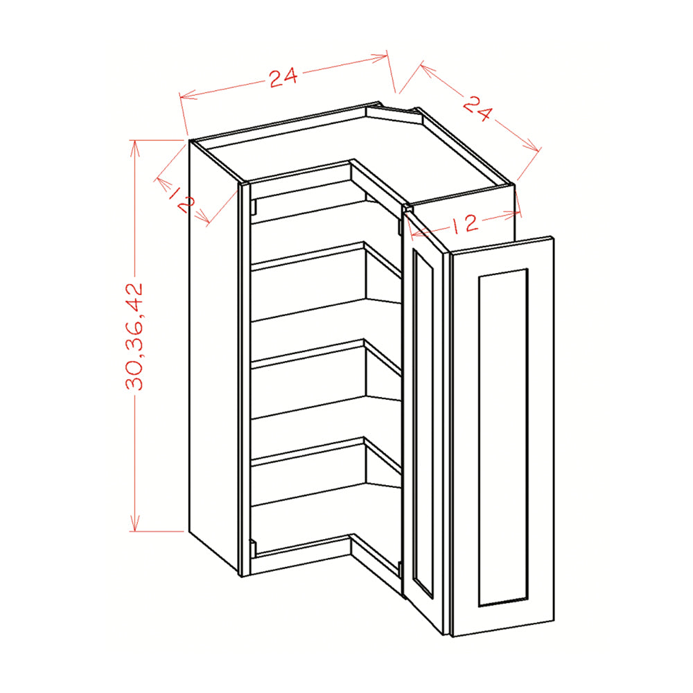 WER2442 Shaker White Wall Easy Reach Cabinet