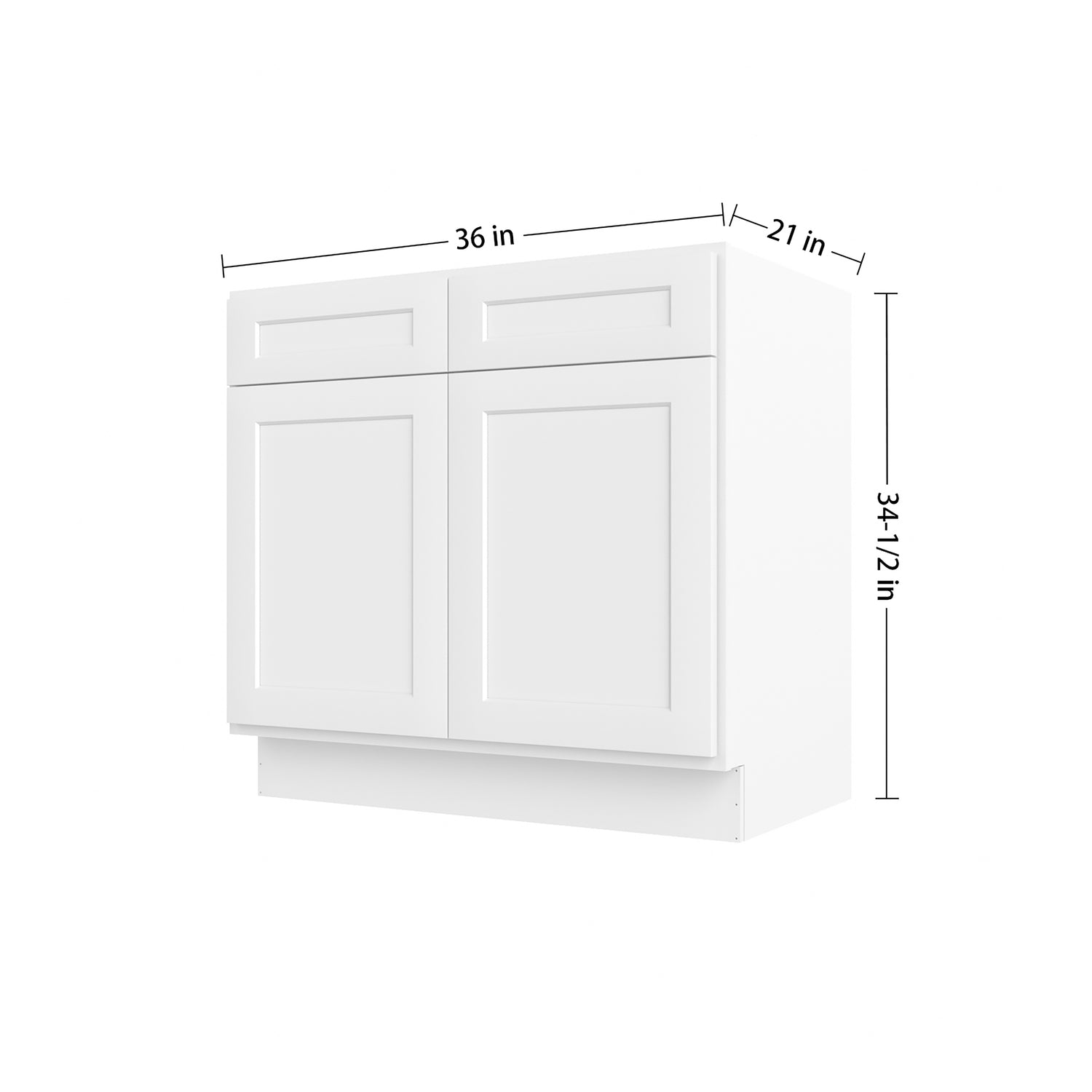 VS36 Shaker White Vanity Sink Base Cabinet